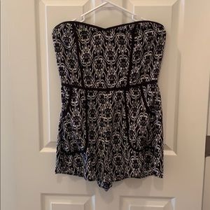 Black and white romper